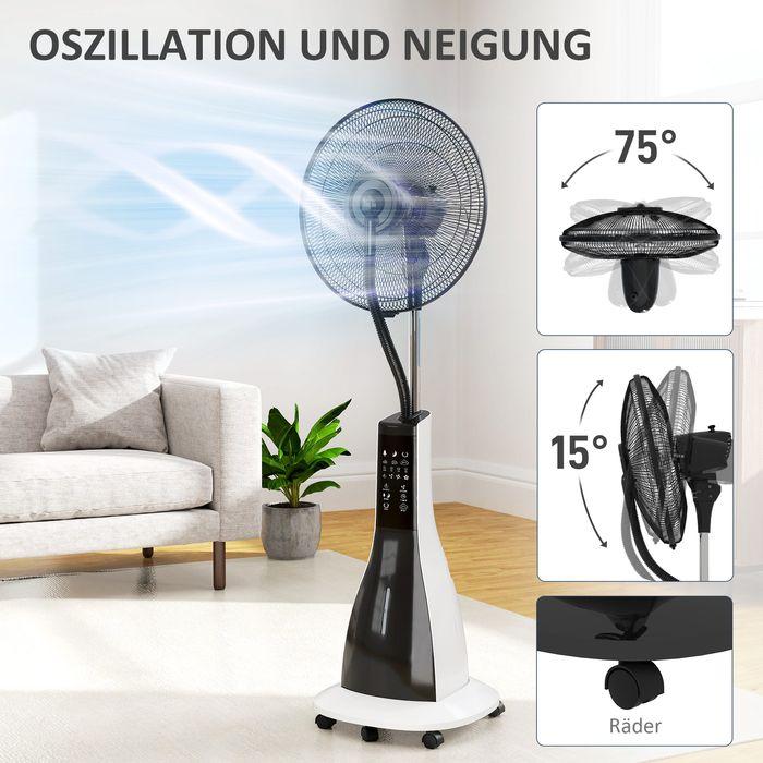 Produktbild Swisshandel24 Ventilator mit Wasserkühlung, Standventilator mit Sprühnebel, Fernbedienung (45 dB)