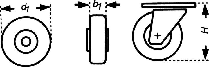 Actual product image Dörner + Helmer Fixed castor