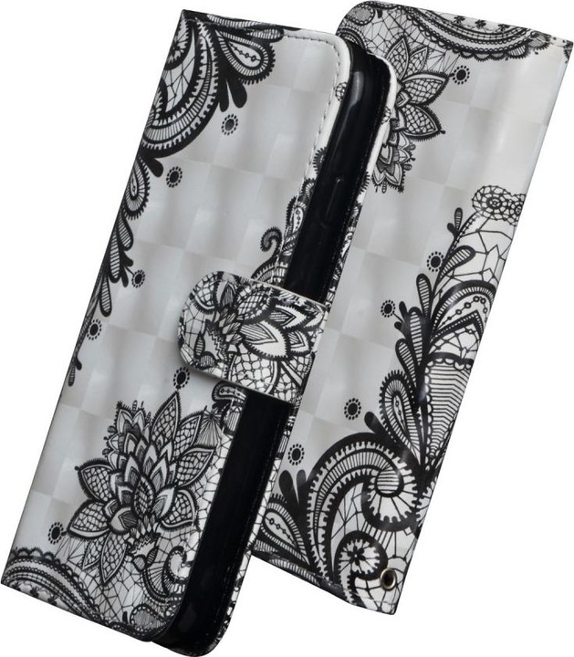 Immagine prodotto Cover-Discount iPhone 12 / 12 Pro - custodia effetto glitter fiori nero (Apple iPhone 12, Apple iPhone 12 Pro)