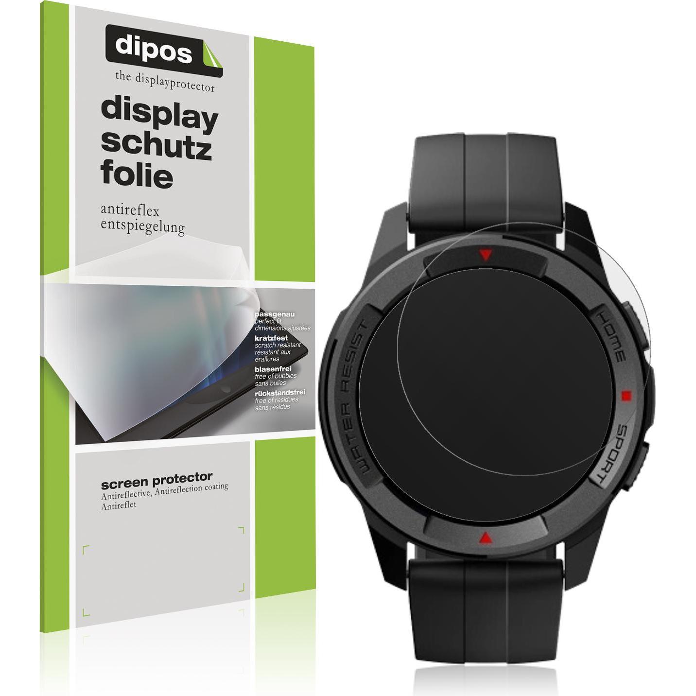 Dipos Displayschutzfolie Antireflex, Smartwatch Schutzfolie, Transparent