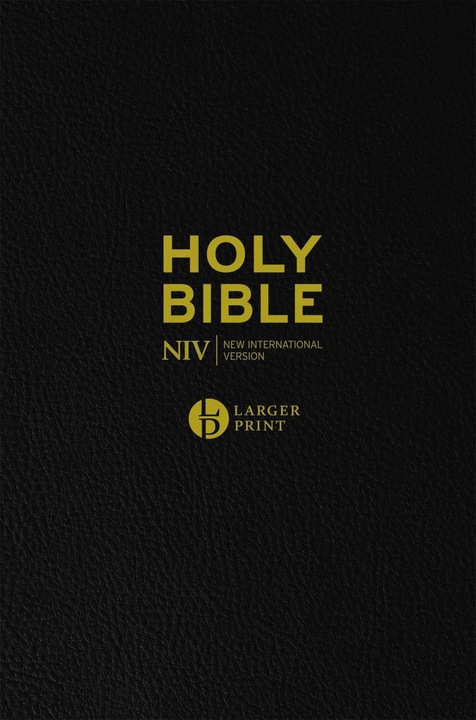 Produktbild NIV Larger Print Black Leather Bible (Englisch, New International Version, 2020)