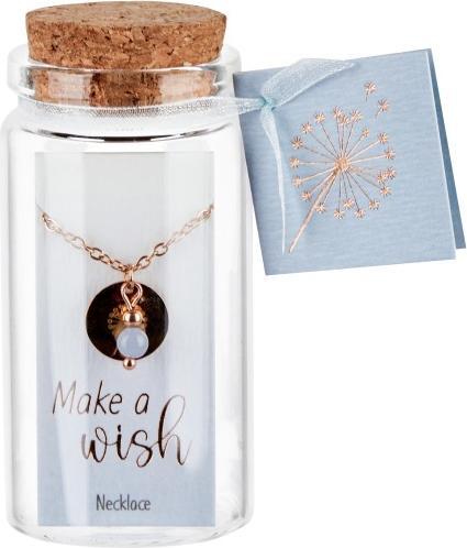 Immagine prodotto HCA Collana - "Esprimi un desiderio" - placcato oro rosa - Angelite (Acciaio inossidabile, Angelite)