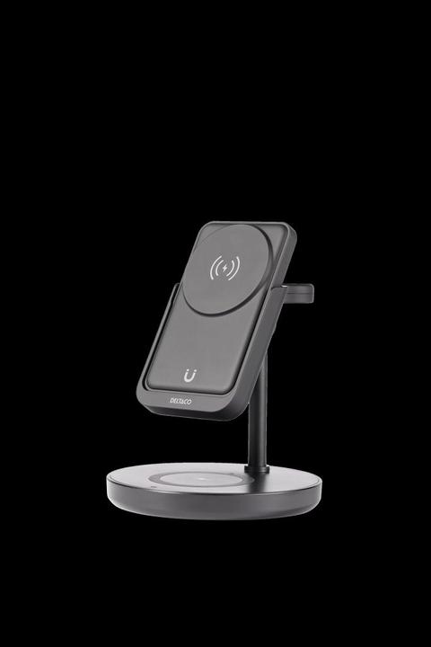 Productafbeelding Deltaco Magnetinis belaidis įkroviklis 3in1, nuimama išorinė baterija, skirtas iPhone/Apple (18 W)