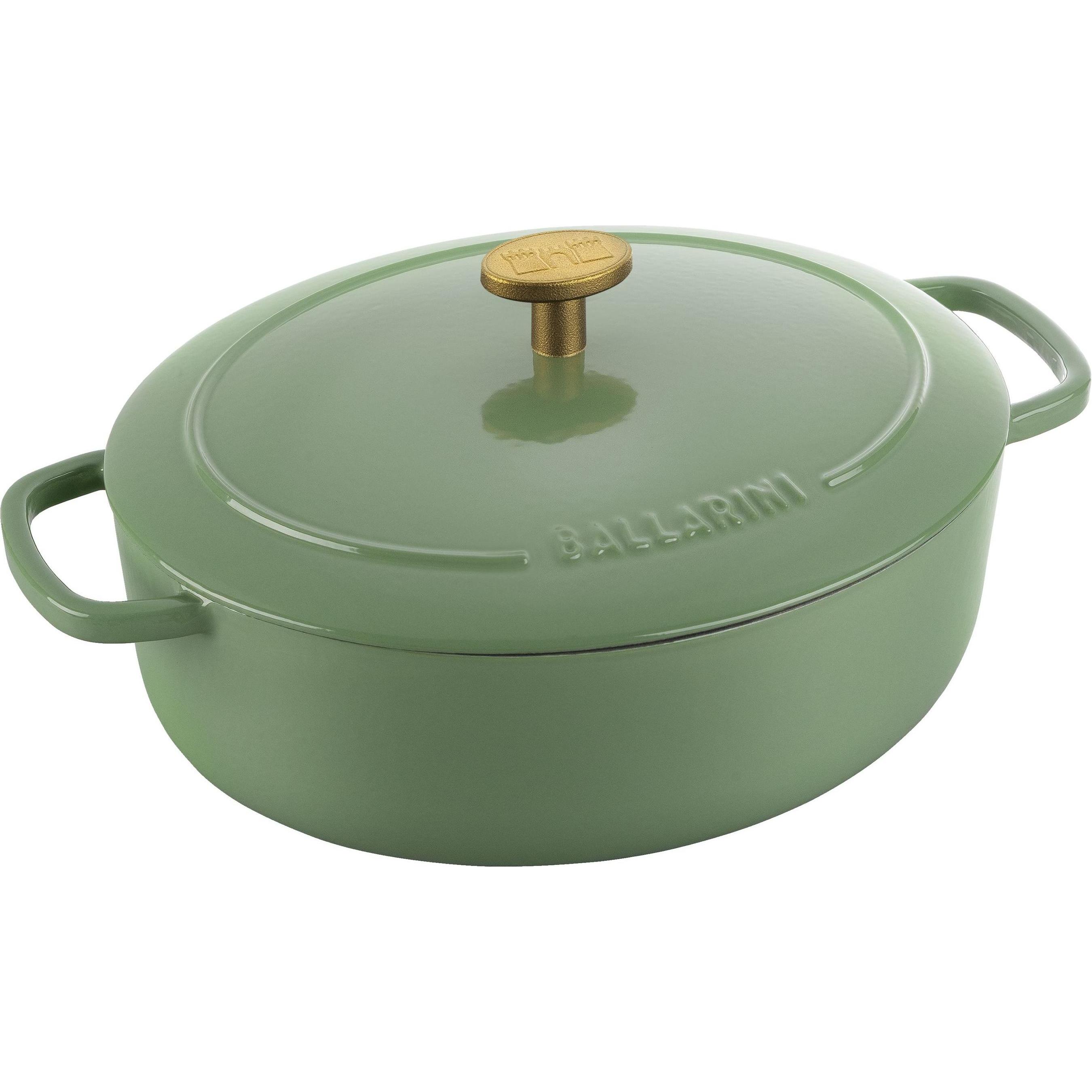 Ballarini Bellamonte Cocotte 23 cm, oval, Grün, Pfanne + Kochtopf, Grün