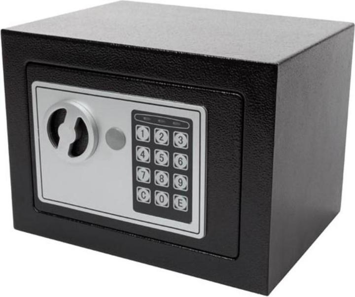 Actual product image Velleman ELECTRONIC SAFE BOX - 17 x 23 x 17 cm - BLACK (4.60 l)