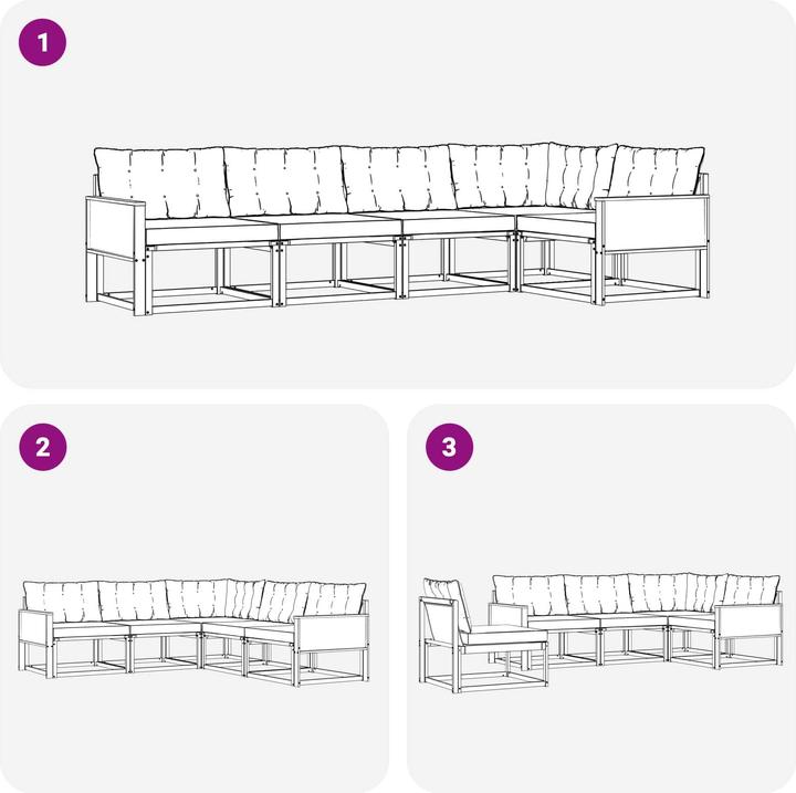 Produktbild vidaXL Gartenmöbel Set
