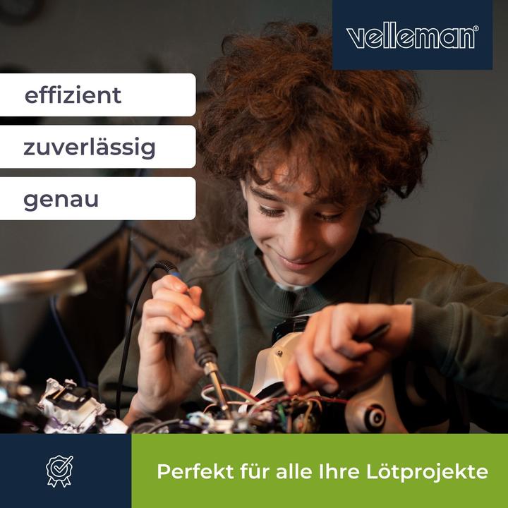 Productafbeelding Velleman Soldeerstation met led en keramisch verwarmingselement - 48 W - 150-420 °C