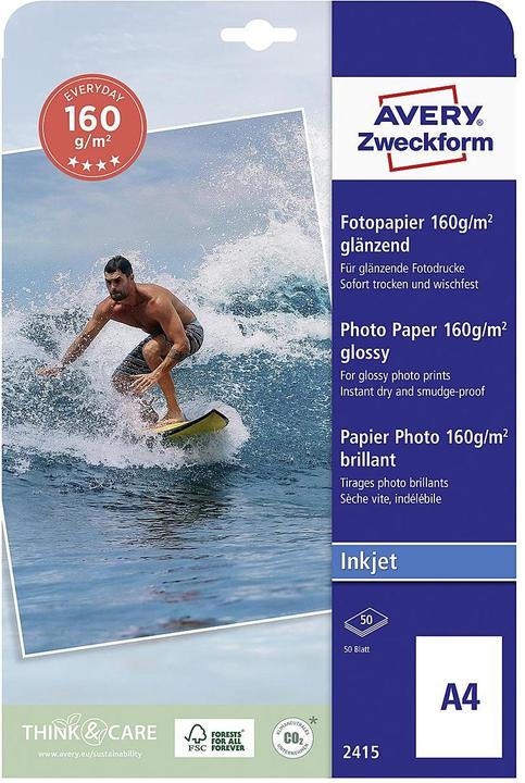 Produktbild Avery Classic Inkjet Fotopapier (160 g/m², A4, 40 Stk.)