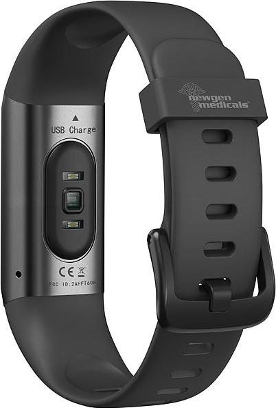 Produktbild Newgen medicals Fitness-Armband mit Touchdisplay, Herzfrequenz, SpO2, App, IP68