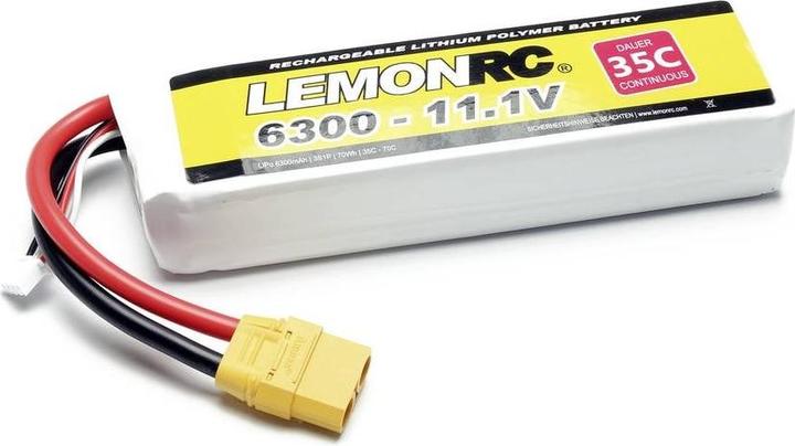 LemonRC LRC 3S 6300 - LiPo Akku 6300 - 11.1V (35C) - Akku (11.10 V, 6300 mAh)
