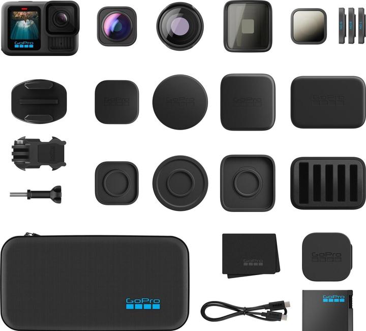 Actual product image GoPro Hero 13 Black Lens Bundle 128GB (60p, Wi-Fi, Bluetooth, GPS)