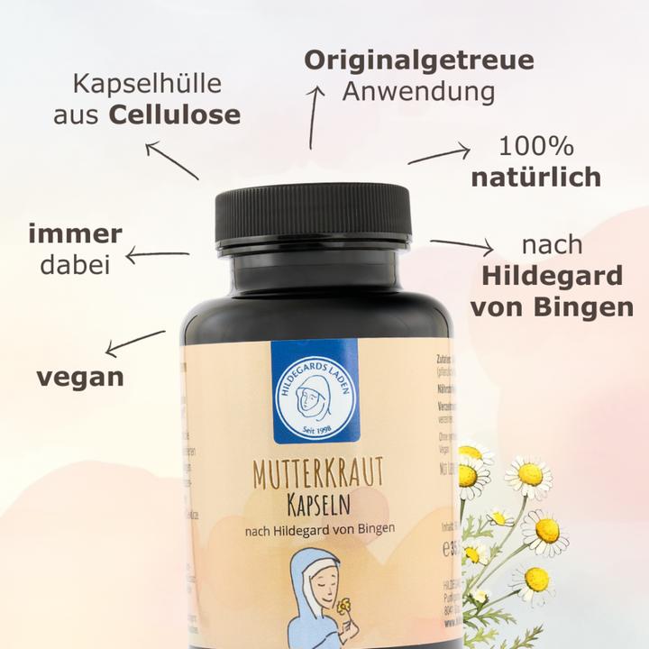 Produktbild Hildegards Laden Mutterkraut Kapseln 90 Stk. (90 Stück, Kapseln, 61 g)