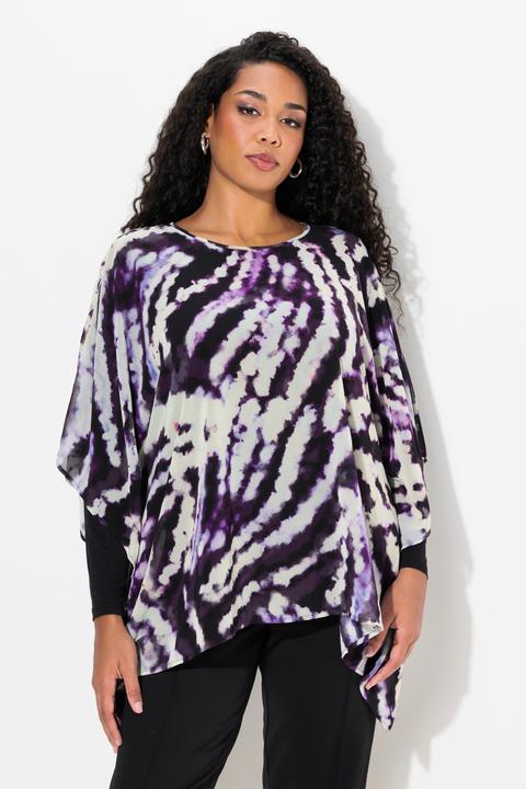 Produktbild Ulla Popken Tunika, doppellagig, Oversized, Rundhals, 3/4-Arm (42, 44)