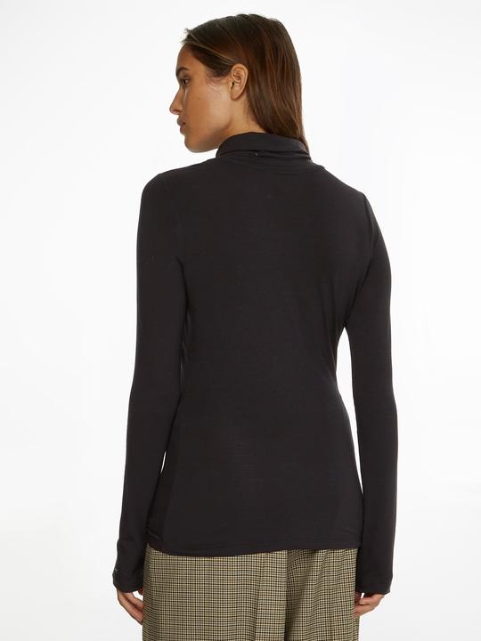 Immagine prodotto Tommy Hilfiger Maglia a collo alto da donna, maglia a collo alto sottile in morbido Tencel (M)
