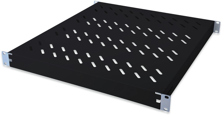 Image du produit Digitus Tablette 1U pour armoire réseau 48,3cm 19 pouces RAL9005 noir pour armoire de 600mm de...