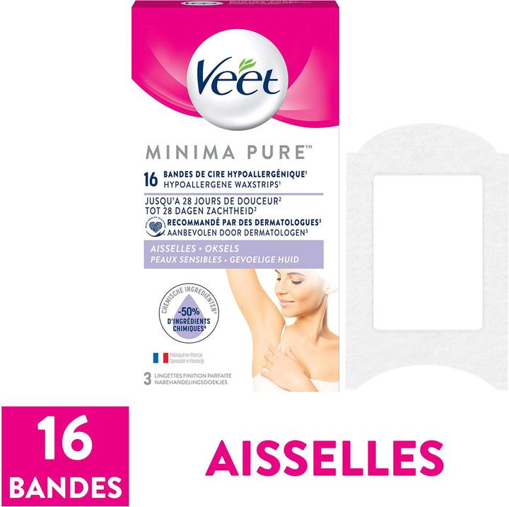 Actual product image Veet Hair Removal Strips - Armpits - Hypoallergenic Minima