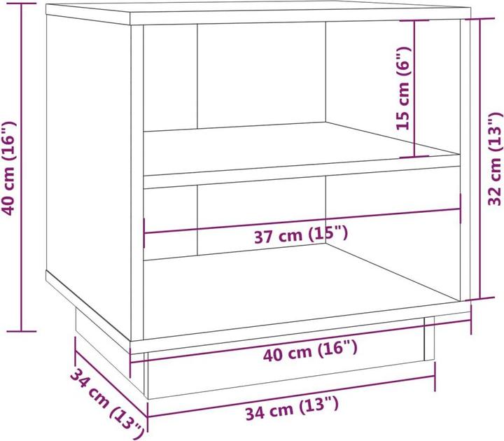 Immagine prodotto vidaXL Nachttisch (34 x 34 x 40 cm)