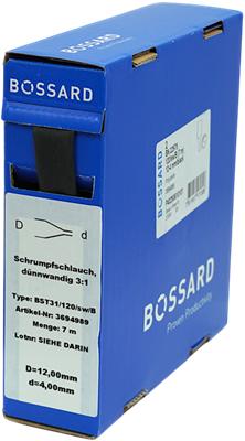 Scatola termorestringente 12:4mm nera 7m (7 x)