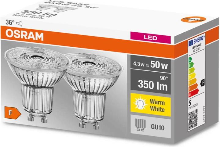 Produktbild Osram Base (GU10, 4.30 W, 350 lm, 10 x, F)