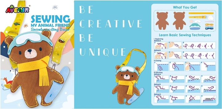 Actual product image Avenir Sewing kit hanger bear