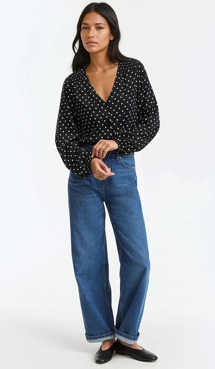 Immagine prodotto La Redoute Collections Bluse mit V-Ausschnitt (M)