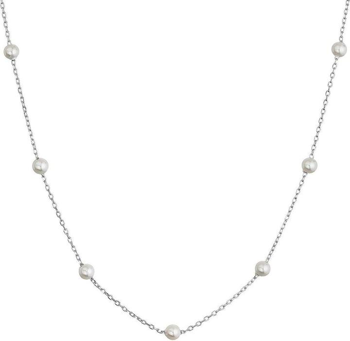 Image du produit Evolution Group Silberne Halskette mit Muschelperlen 12145.1 (Argent)