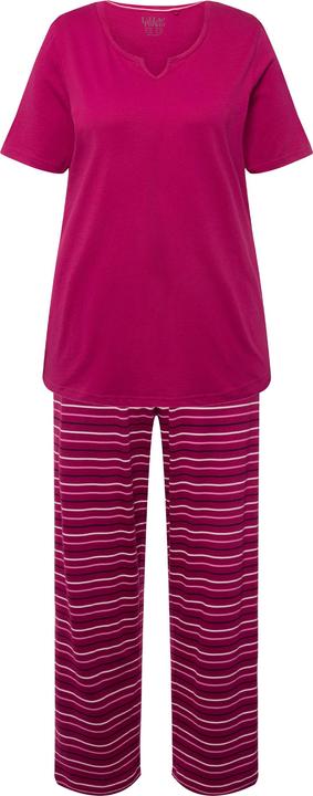 Image du produit Ulla Popken Pyjama rayé, col tunisien, manches courtes (50, 52)