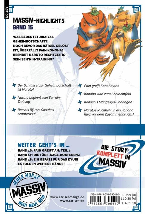 Produktbild NARUTO Massiv 15 (Deutsch, Masashi Kishimoto, 2018)