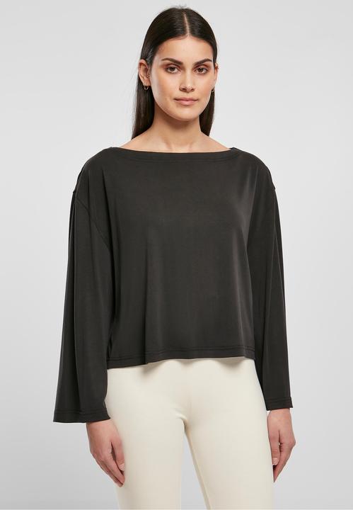 Produktbild Urban Classics Ladies Short Modal Bateau Necklinie Longsleeve (XS)