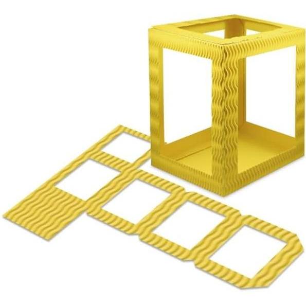 Ursus, Laterne, Laternen 3D-Colorwellpappe Höhe 18cm VE=5 Stück sonnengelb (5 x)