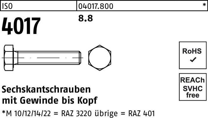 Produktbild Bufab Sechskantschraube ISO 4017 VG M 42 x 250 8.8 (1 Schrauben pro Stück)