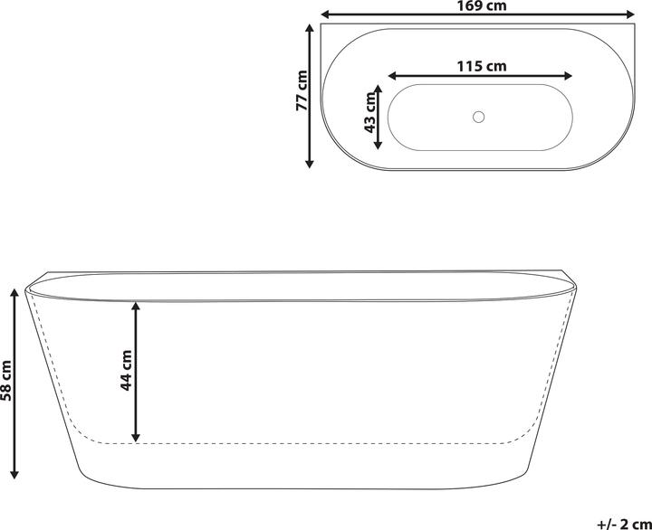 Produktbild Beliani Potosi (320 l, 169 cm, 77 cm)