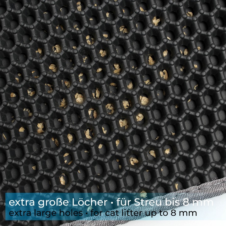 Produktbild Wiltec Fudajo Katzenstreu Matte 76x61cm Katzenklo Unterlage Katzentoilette Auffangmatte