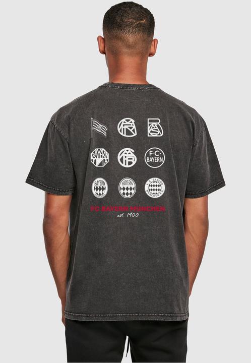 Produktbild FC Bayern München Logo History Acid Washed Heavy Oversize Tee - 115115 (XXL)