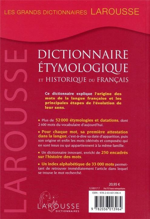 Produktbild Dictionnaire étymologique et historique du français (Französisch, Dauzat Albert, Mitterand Henri, Dubois Jean, 2022)