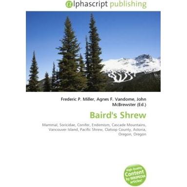 Thumbnail - Baird's Shrew, Fachbücher von Agnes F. Vandome, Frederic P. Miller, John McBrewster