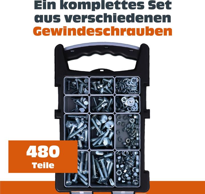 Helpmate Gewindeschrauben-Set (480 Vis par pièce)