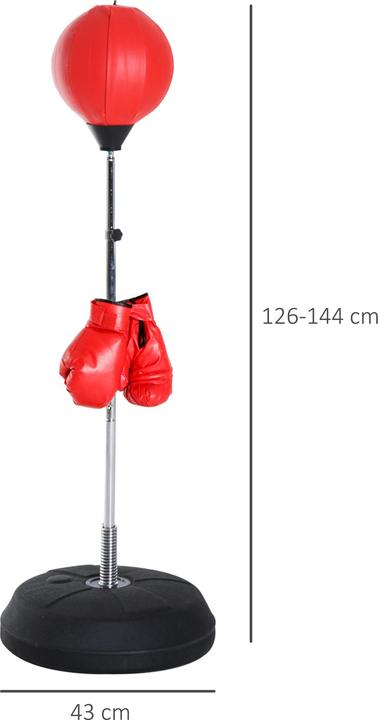Produktbild Homcom Boxsack Kunstleder, Kunststoff Rot (43 cm)