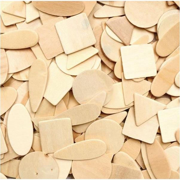 Colorations Färbungen - Geografische Formen aus Holz, 1000 Stück. (39319869)