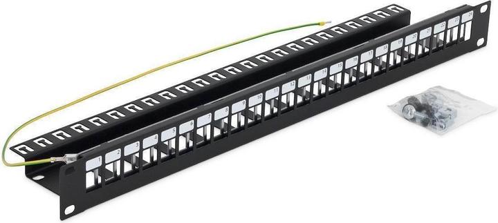 Image du produit Triton RAB-PP-X10-A1 - Panneau de brassage 19"1U pour max. 24pc Keystone, 14,8x17,5mm chacun, noir