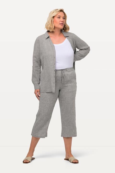 Produktbild Ulla Popken 7/8-Leinenhose, elastischer Bund, natürlich kühl (56)