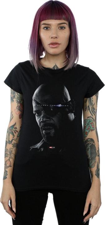Image du produit T-shirt en coton Womens/Ladies Avengers Endgame Avenge The Fallen Nick Fury (S)