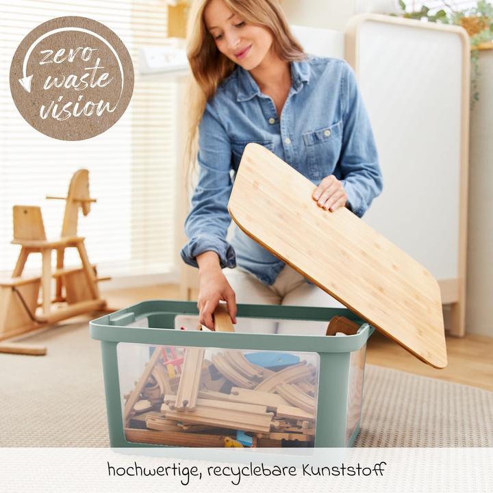 Produktbild Rotho Babydesign Spielzeugbox PINA 45 l Sage Green