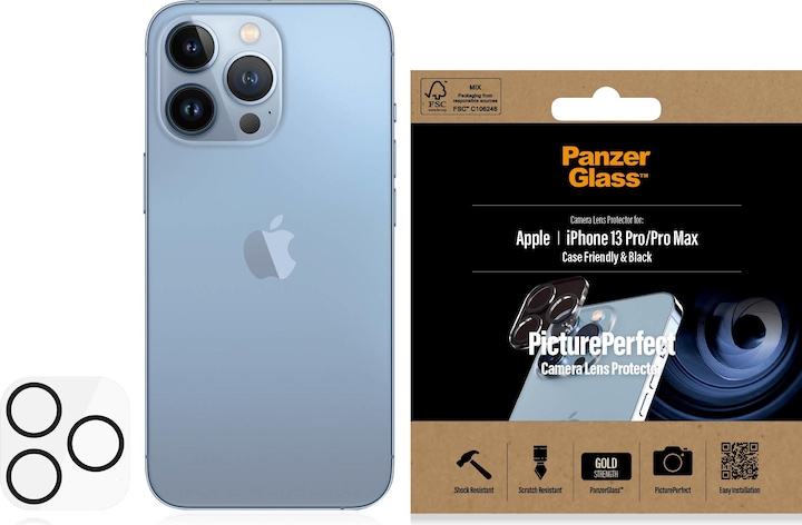 Actual product image PanzerGlass Camera Protector (1 Piece, Apple iPhone 13 Pro Max, Apple iPhone 13 Pro)