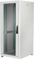 Produktbild Digitus Netzwerkschrank 48,3cm 19Zoll 22HE grau 6/8-D H1164mmxB600mmxT800mm mit Glastuer inkl. 28xMontage... (22 HE, 19 Zoll Rack)