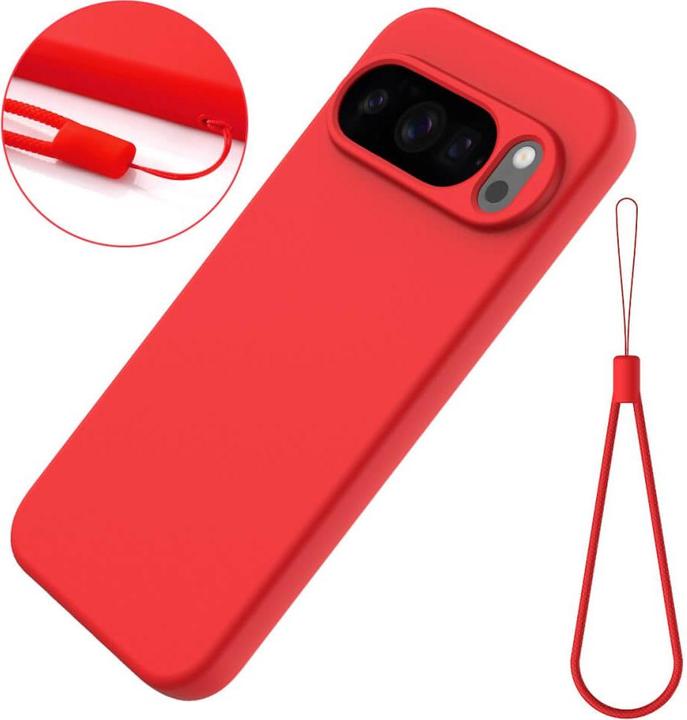 Actual product image Cover-Discount Google Pixel 10 / 10 Pro - Silikon Gummi Hülle mit Riemen (Google Pixel 10 Pro, Google Pixel 10)
