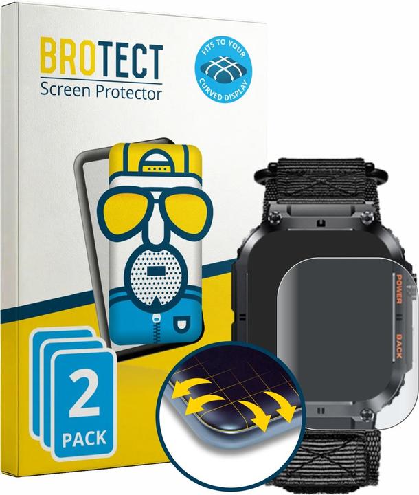 Produktbild BROTECT Fullscreen für Megalith K57PRO Schutzfolie Displayschutz Folie Matt Entspiegelungsfolie