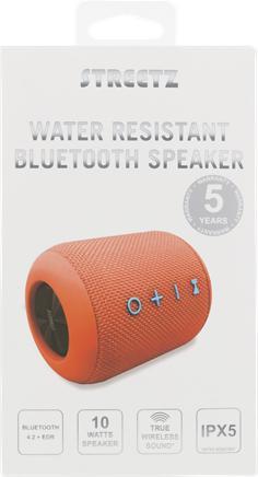 Actual product image Streetz Waterproof Bluetooth Speaker CM757 (Orange) TWS, 2x5W, IPX5 (18 h, USB power delivery)