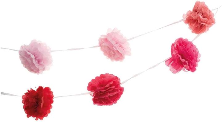 Rico Design Girlande Pompon 1.8 m, 2 Stück, Pink (2 Stk.)