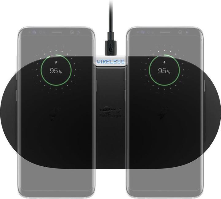Actual product image Goobay Wireless dual quick charge mat (10 W)